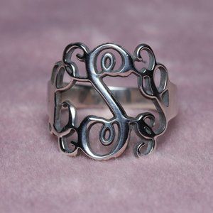 Sterling Silver initial ring